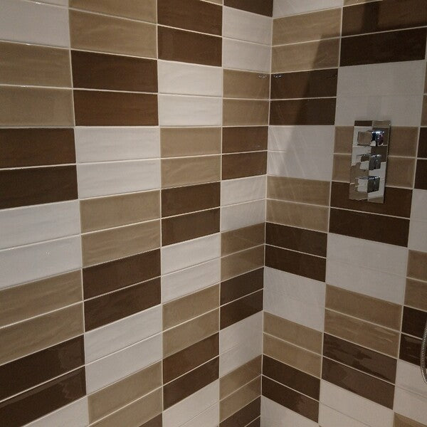 Cut Sample: Avila Brown Metro Tiles - Flat Brick Tiles