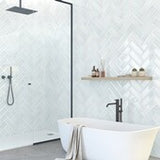 Cut Sample: Avila Pale Grey Metro Tiles - Flat Brick Tiles