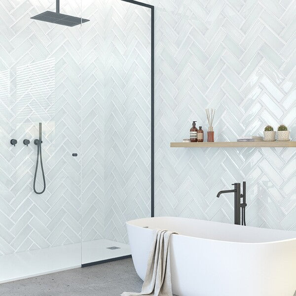 Avila Flat White Metro Tiles