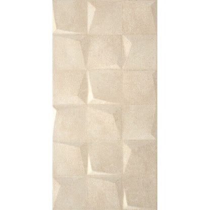 Baku Cream Geometric Cube Tiles
