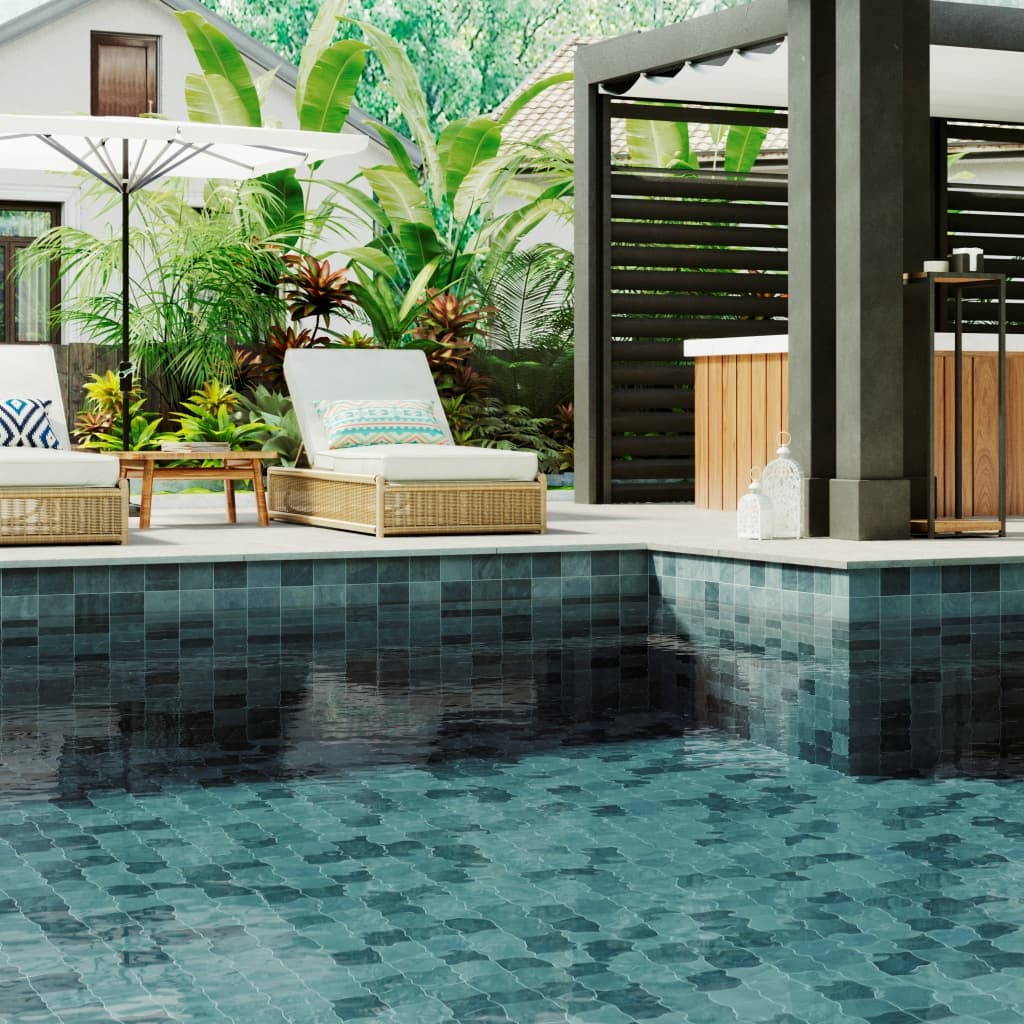 Bali Teal Bathroom and Kitchen Tiles - Room Setting 1