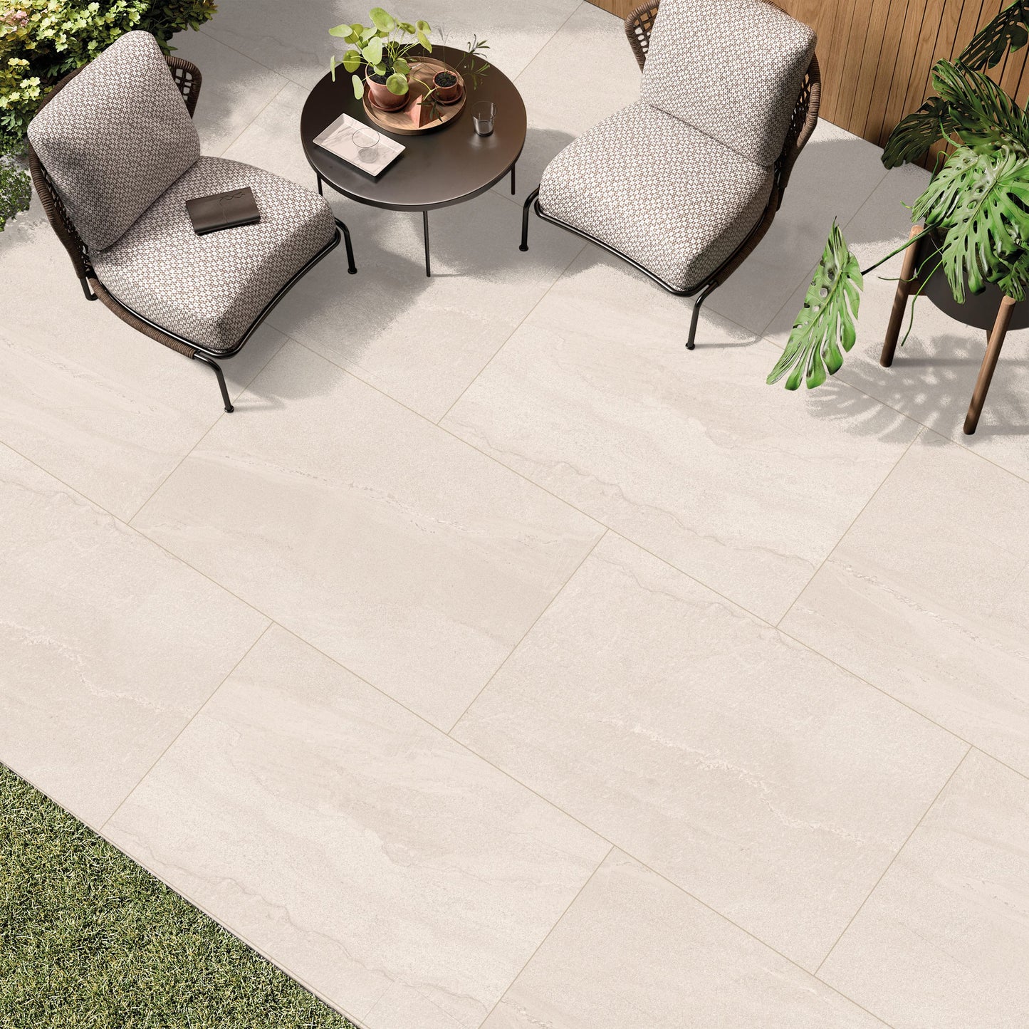 Bejin Beige Porcelain Garden Tiles 60x90