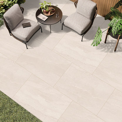 Bejin Beige Porcelain Patio Tiles 60x60cm