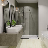 Mini Metro Bevelled Tiles - Smoke Grey, Gloss