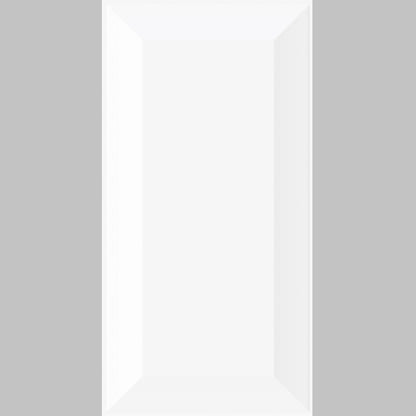 Bevelled Mini White Matt Metro Tiles