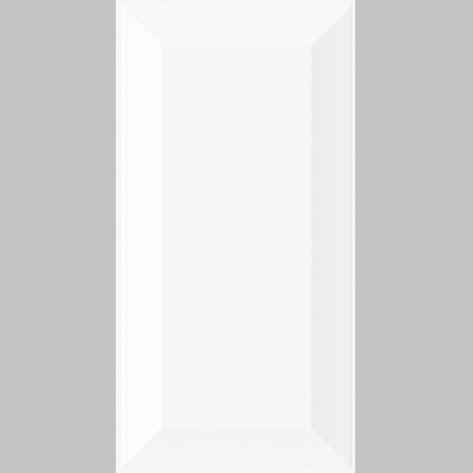 Bevelled Mini White Matt Metro Tiles