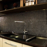 Black mosaic tiles