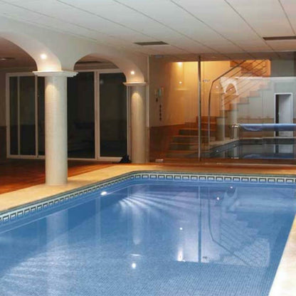 Blue Glass Mosaic Tiles with R11 Anti Slip - Room Setting