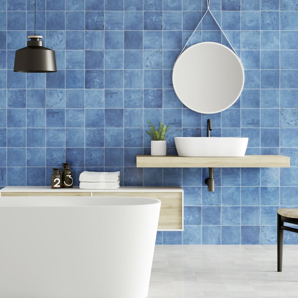 Blue Zellige Tiles - Room Setting