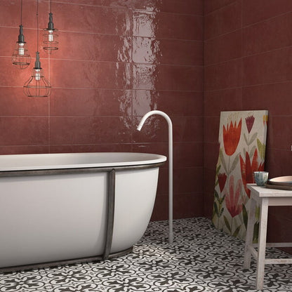 Boulevard Black and White Ceramic Floor Tiles