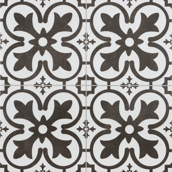 Boulevard Black and White Ceramic Floor Tiles