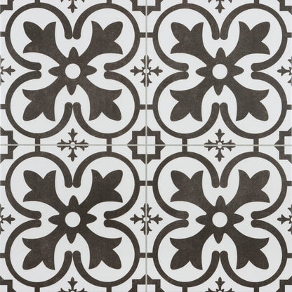 Boulevard Black and White Ceramic Floor Tiles