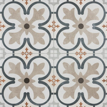 Boulevard Grey and Beige Patterned Floor Tiles