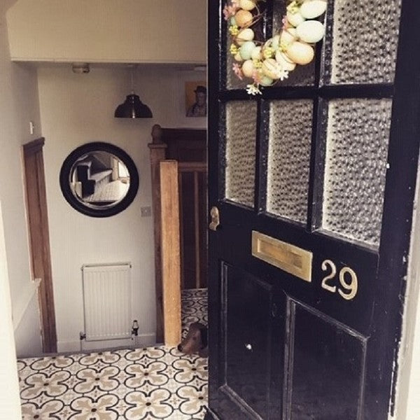 Boulevard Grey and Beige Patterned Floor Tiles