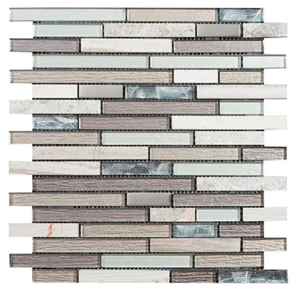 Brick Grey Mosaic Bathroom and Kitchen Tiles