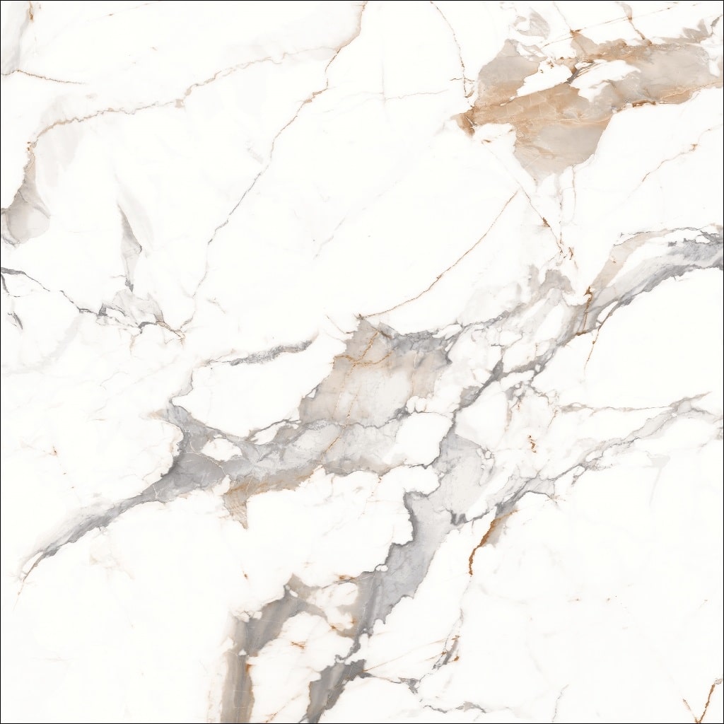 Brilliant Carrara White Grey Marble Tiles - Matt