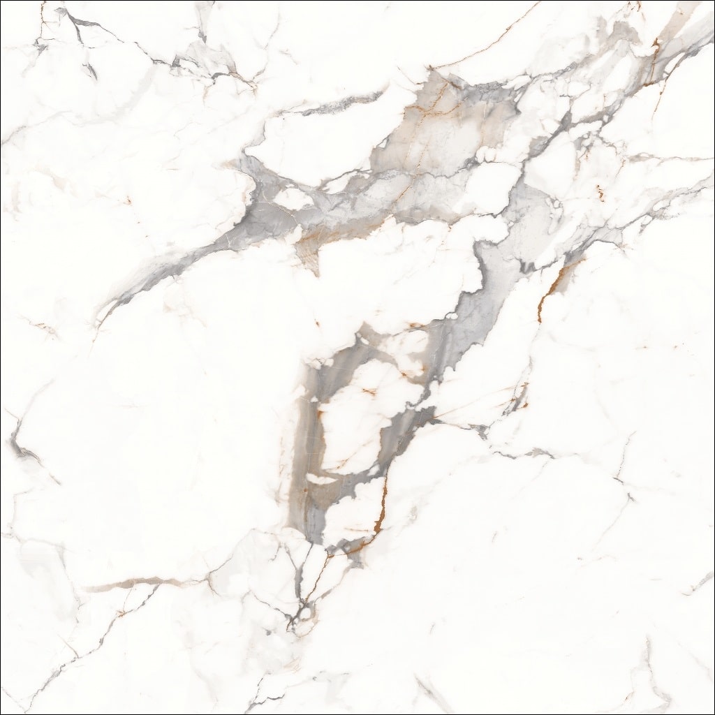 Brilliant Carrara White Grey Marble Tiles - Matt