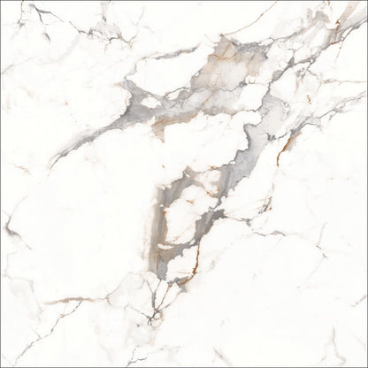Brilliant Carrara White Grey Marble Tiles - Matt