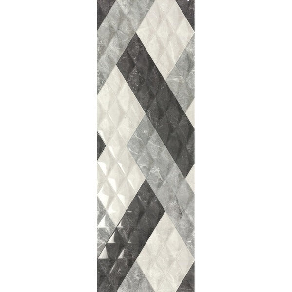 Buckingham Optic Grey Pattern Wall Tiles