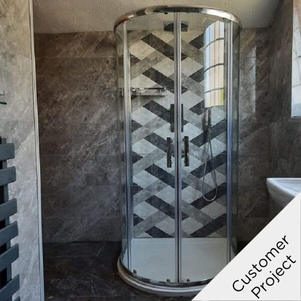 Buckingham Optic Grey Pattern Wall Tiles