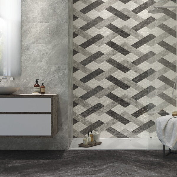 Buckingham Optic Grey Pattern Tiles