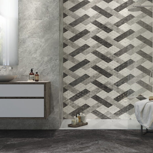 Buckingham Optic Grey Pattern Tiles
