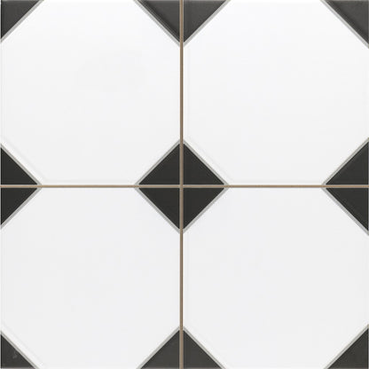 Canterbury Black Octagon Tiles