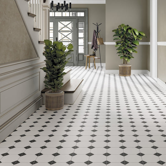 Canterbury Black Octagon Tiles