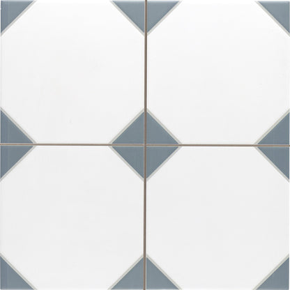Canterbury Blue Octagon Tiles