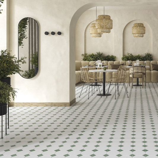 Canterbury Green Octagon Tiles