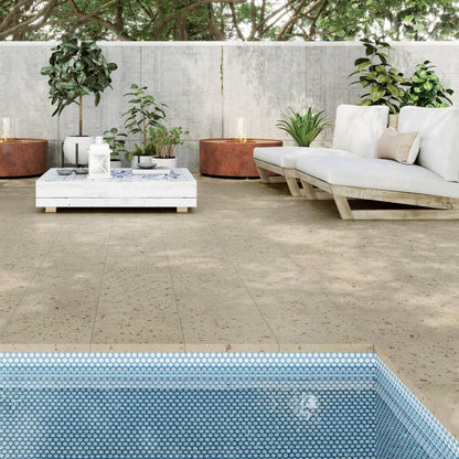Carnival Beige Terrazzo Outdoor Tile - Room Setting 1