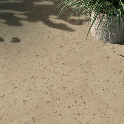 Carnival Beige Terrazzo Outdoor Tile - Room Setting