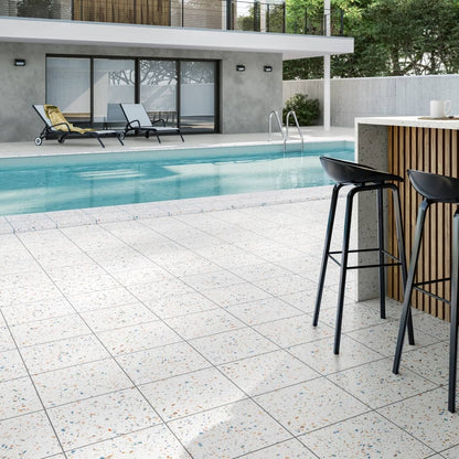 Carnival Colour Terrazzo Garden Tiles - Room Setting