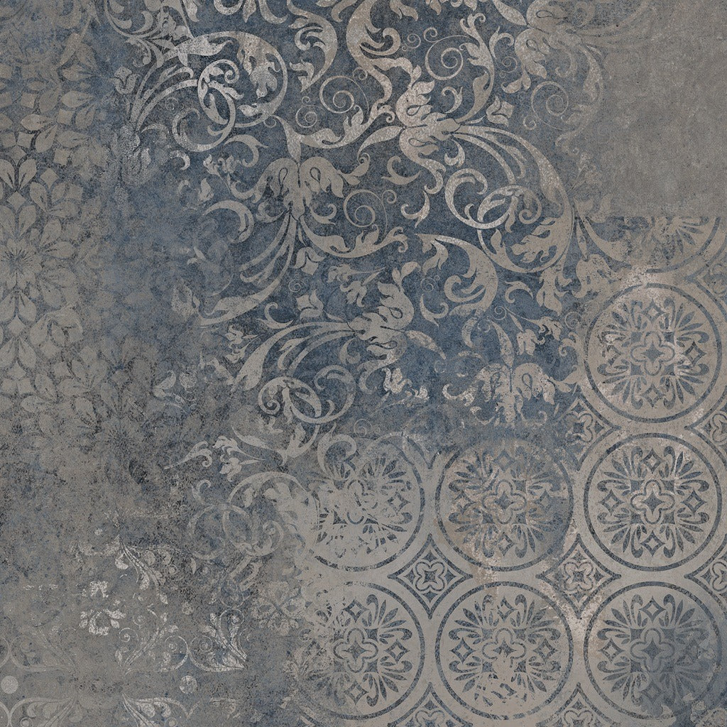 Carpet Blue Distressed Tiles