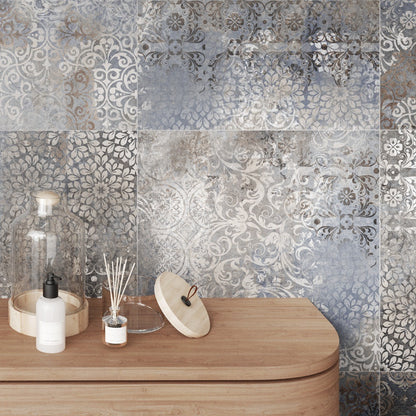 Carpet Blue Distressed Tiles