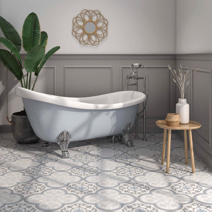 Chelsea Victorian Patterned Floor Tiles - Room Setting