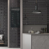 Classic Black Bevelled Tiles - Gloss - Room Setting