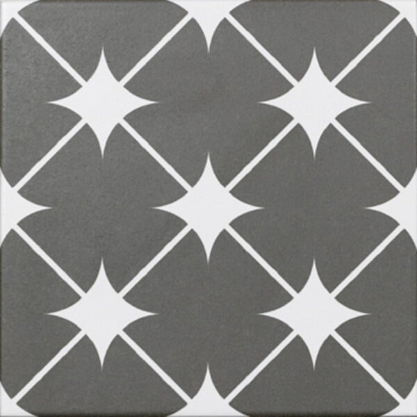 Cronos Grey Star Tiles - Matt