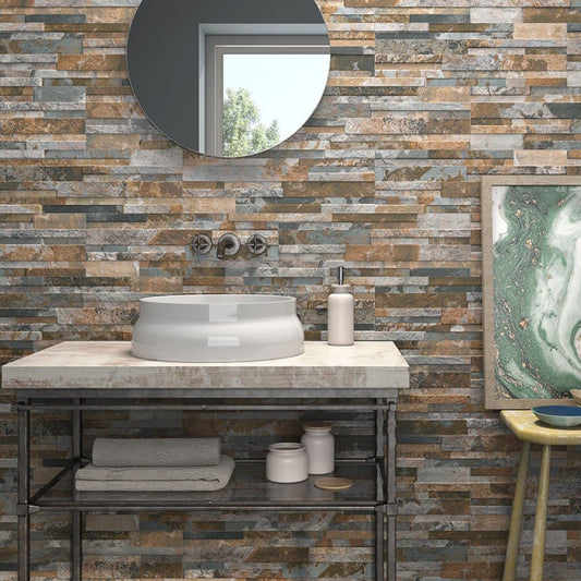 Cross Magma Porcelain Split Face Tiles