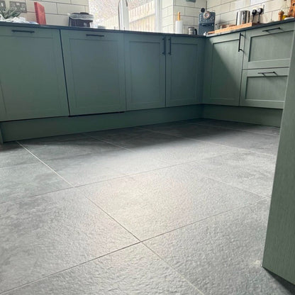 Cumbria Black Slate Effect Floor Tiles - Rectified