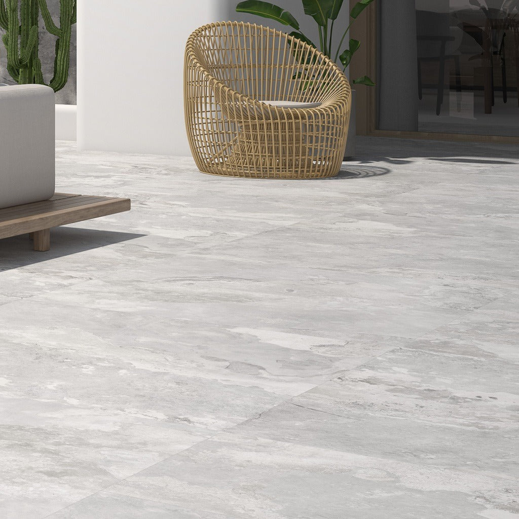 Cut Sample: Cumbria Large White Floor Tiles
