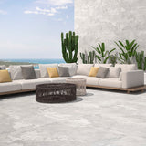 Cut Sample: Cumbria White Slate Effect Porcelain Floor Tiles