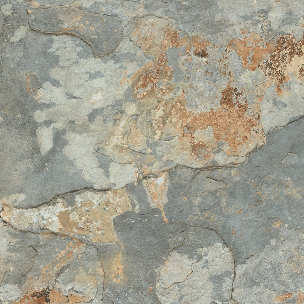 Cut Sample: Cumbria Light Grey Slate Effect Floor Tiles