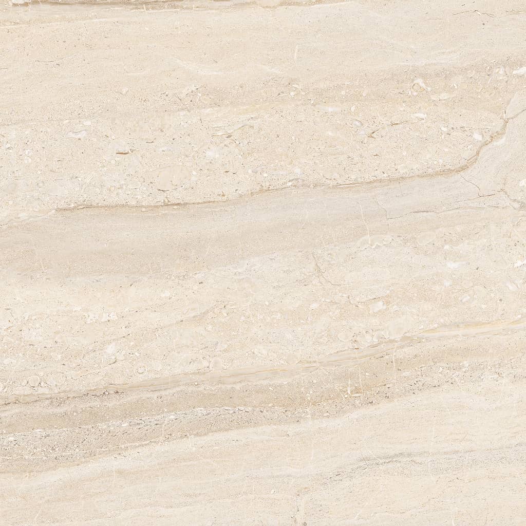 Dyna Large Cream Floor Tiles - Gloss, Rectified, Porcelain