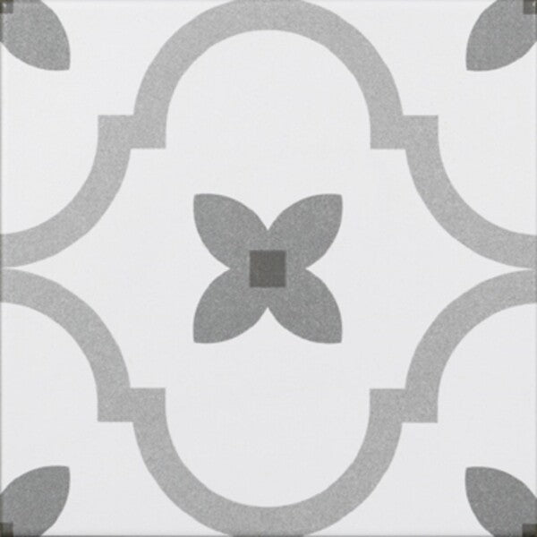 Delfos Vintage Grey Pattern Tiles - Matt