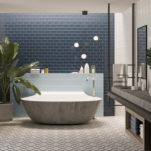Delfos Vintage Grey Pattern Tiles - Matt