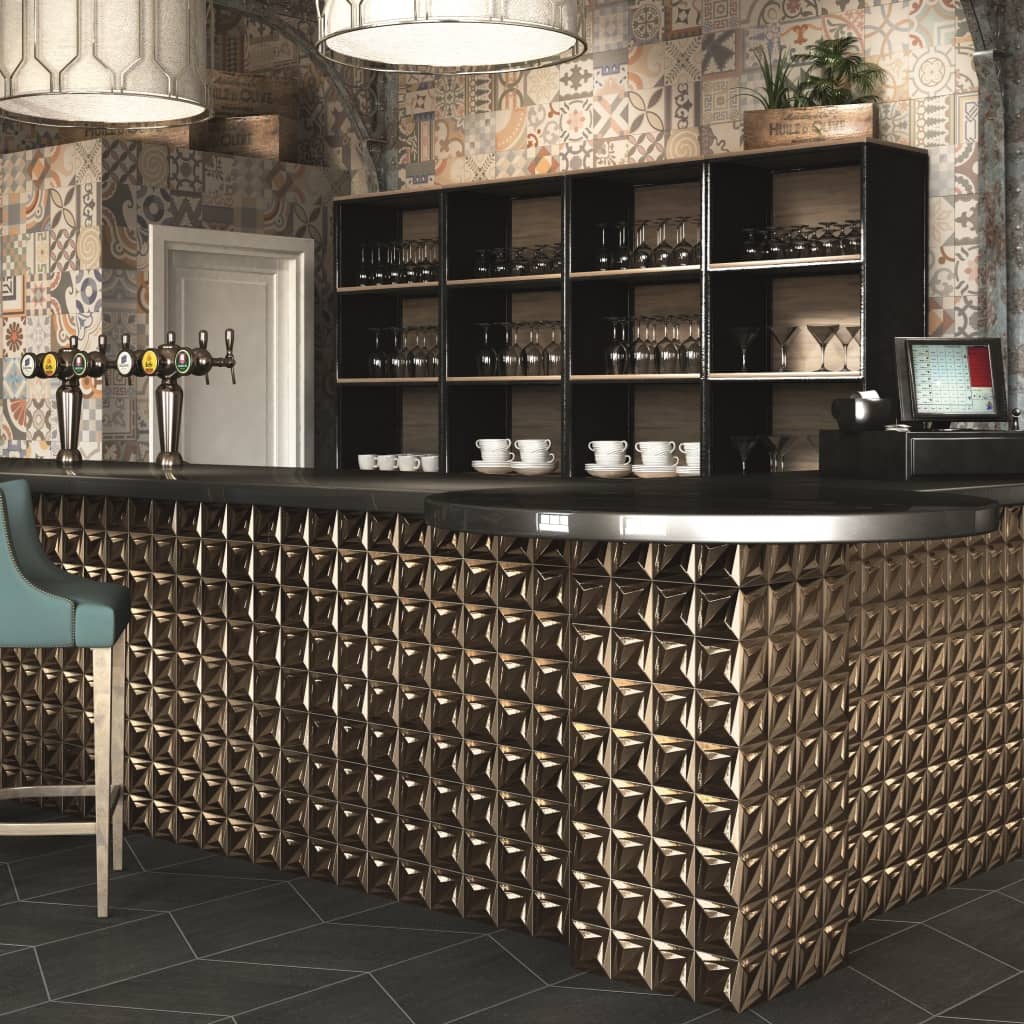 Delta Gold Tiles - Room Setting