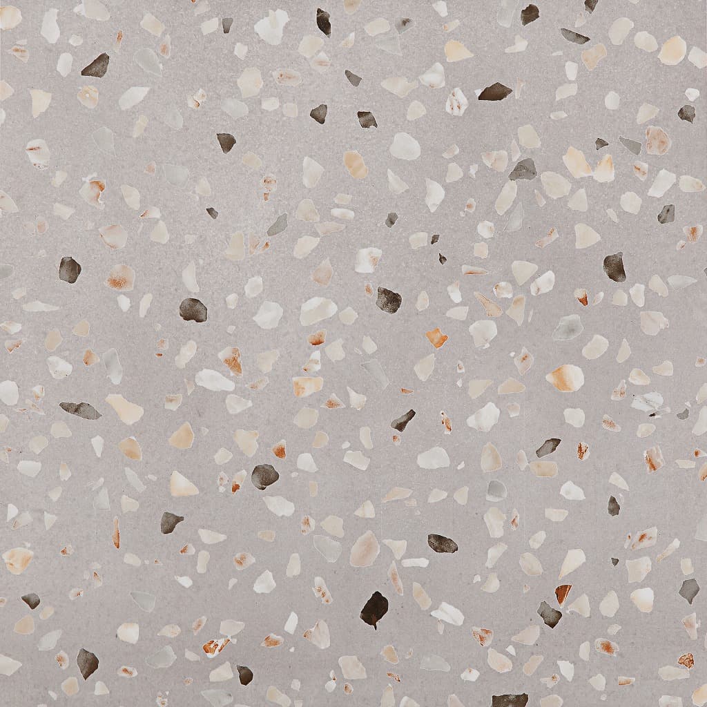 Doria Grey Terrazzo Tiles - Matt, Rectified