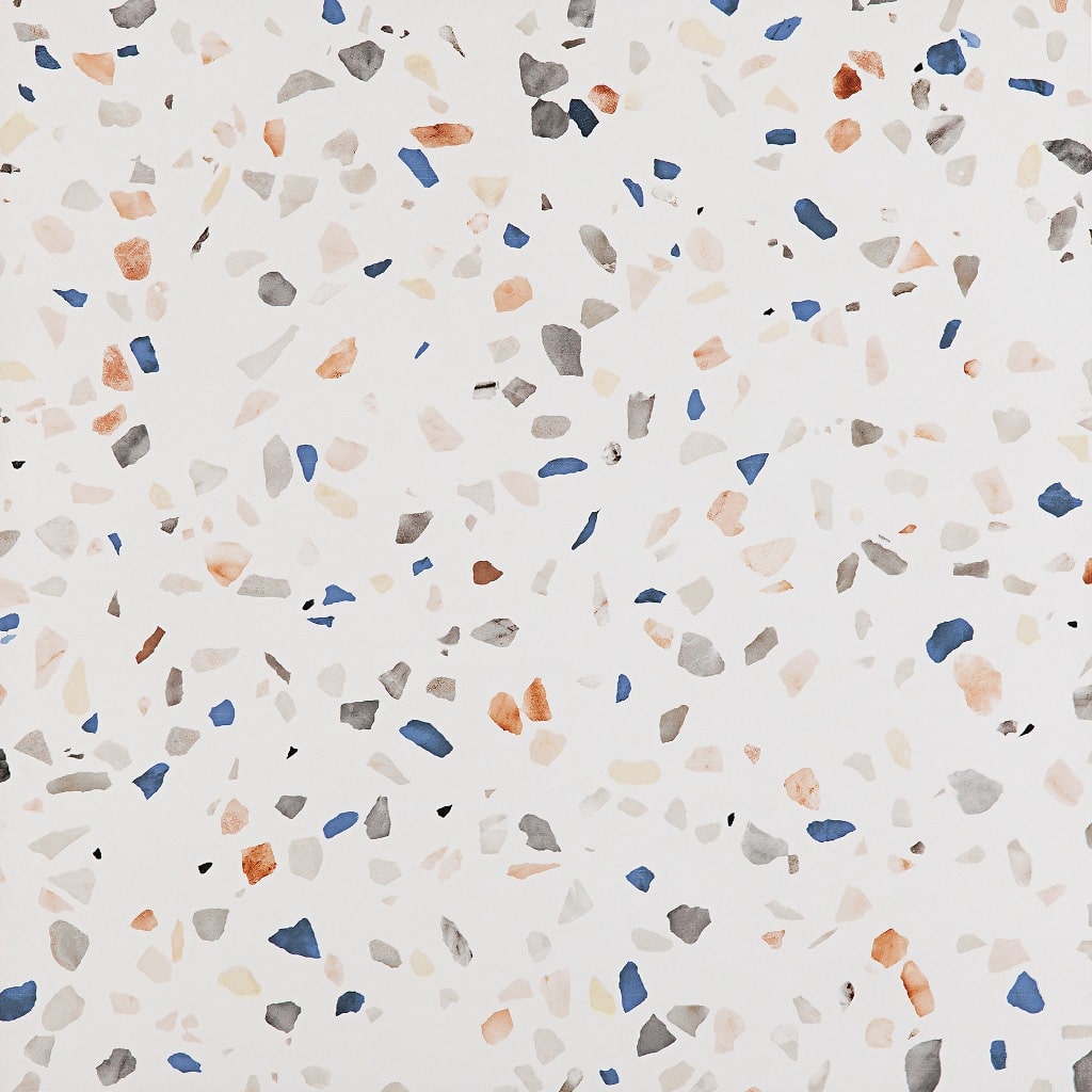 Doria Multi Pink and Blue Terrazzo Tiles - Rectified