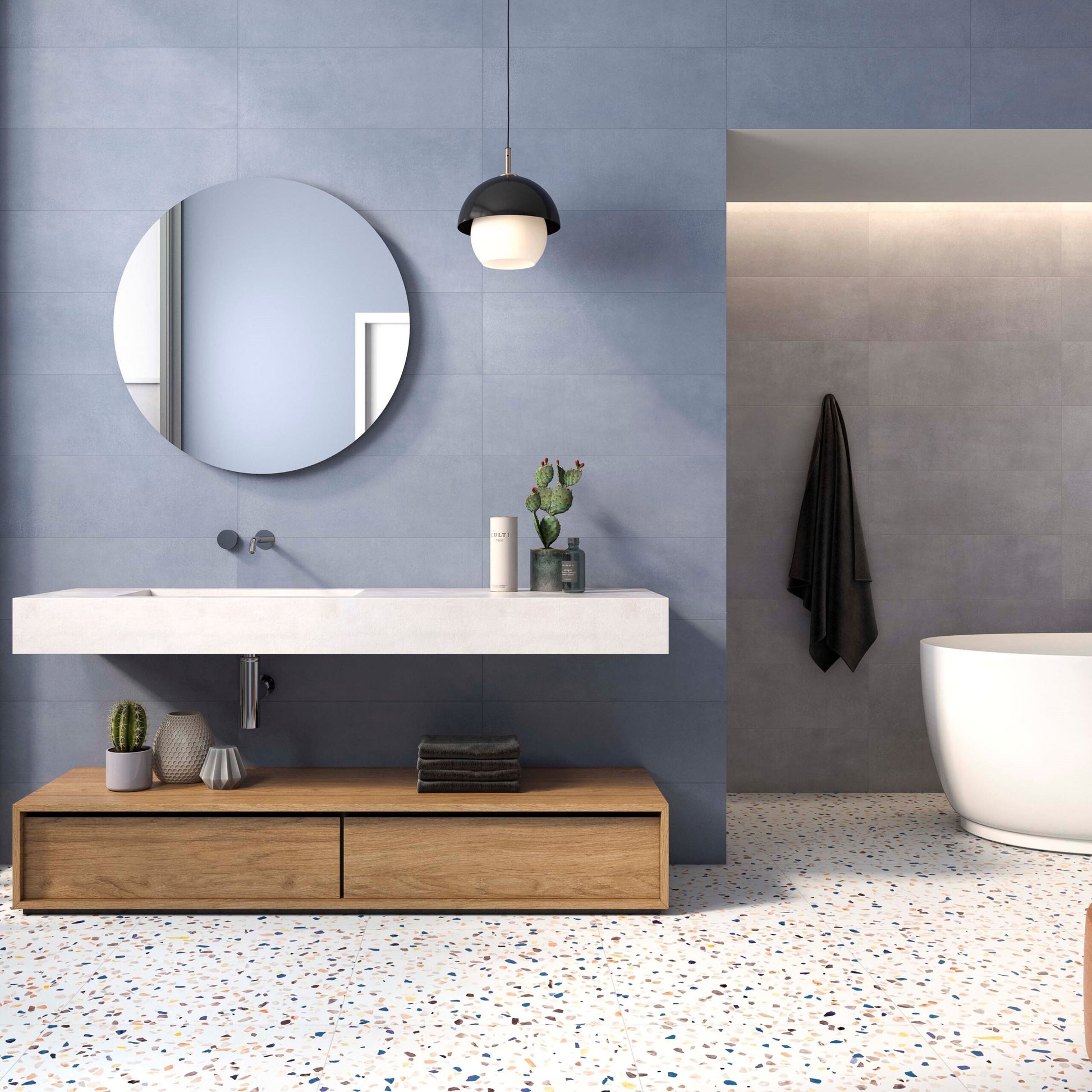 Doria Multi Porcelain Terrazzo Flooring and Wall Tiles - Rectified